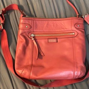 Coach Red Leather Crossbody Bag